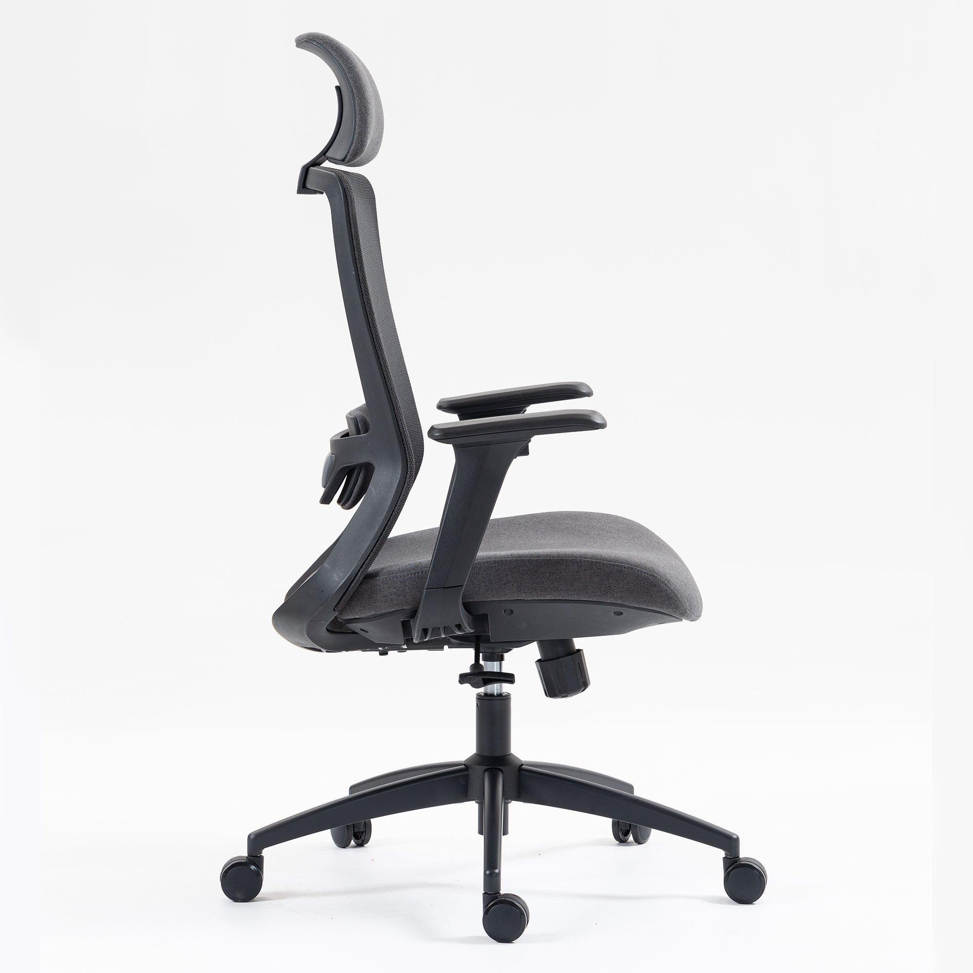 Silla SIT ejecutiva de oficina 300 lb, en color negro o gris nylon, poliéster, transpirable, tela | SIT-8322H-BK | SIT-8322H-GR