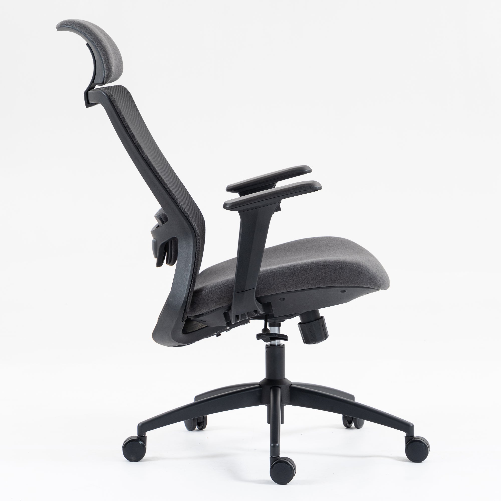 Silla SIT ejecutiva de oficina 300 lb, en color negro o gris nylon, poliéster, transpirable, tela | SIT-8322H-BK | SIT-8322H-GR