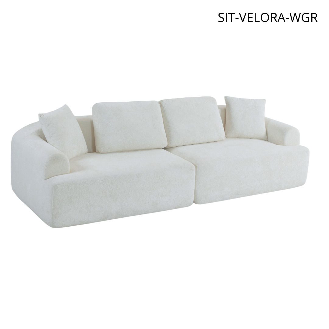 Sofá SIT Velora foam de alta densidad, colores café, gris oscuro o blanco gris / medidas 200 x 90 x 74 cm / SIT-VELORA