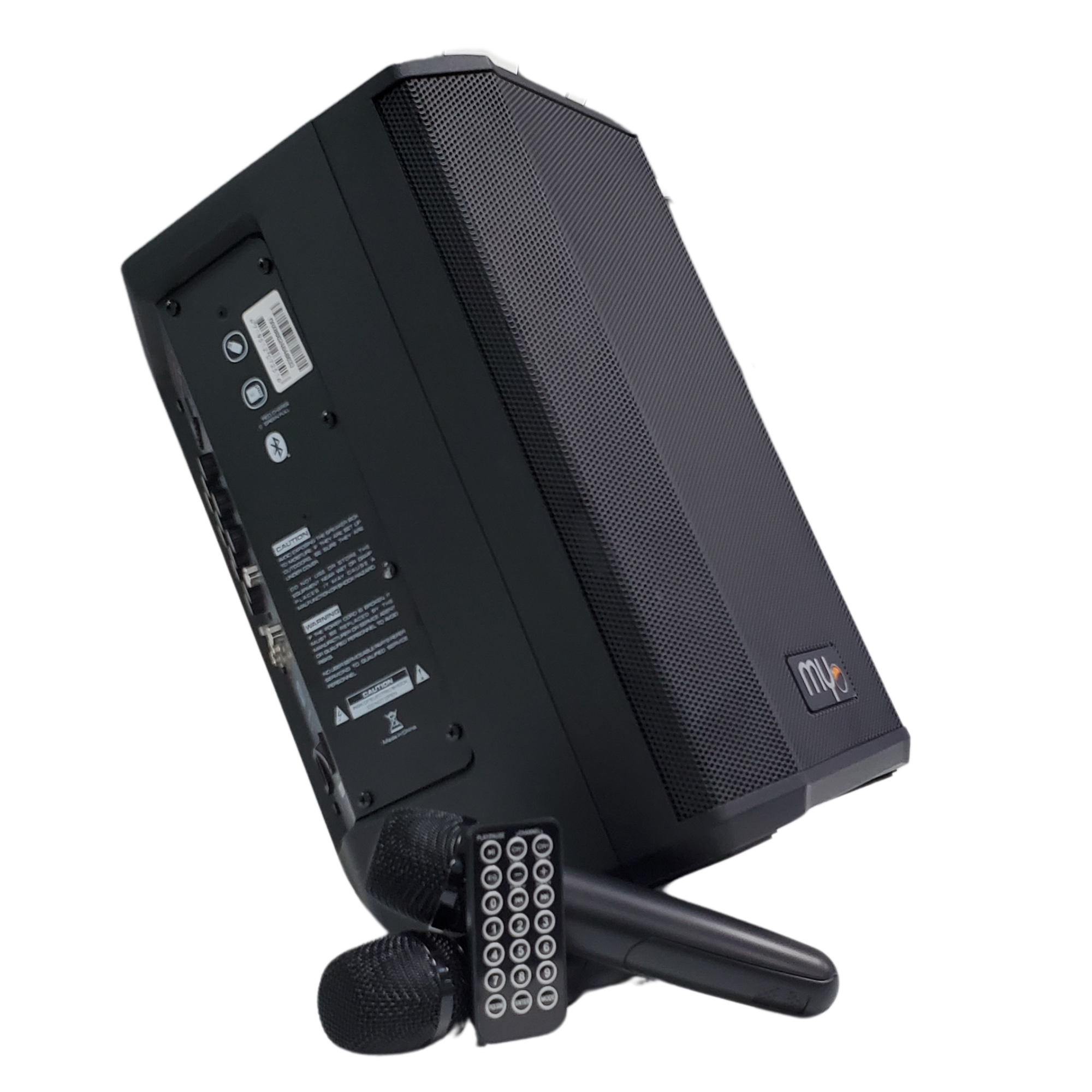 Parlante con batería MP3, 80W con micrófono inalámbrico UHF.