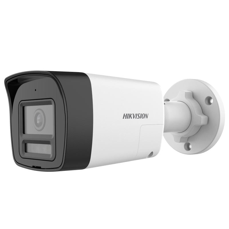 Cámara hikvision bala turbo hd analógica 5 mp audio dos vías dual light 25 m lente 2.8 mm ip67