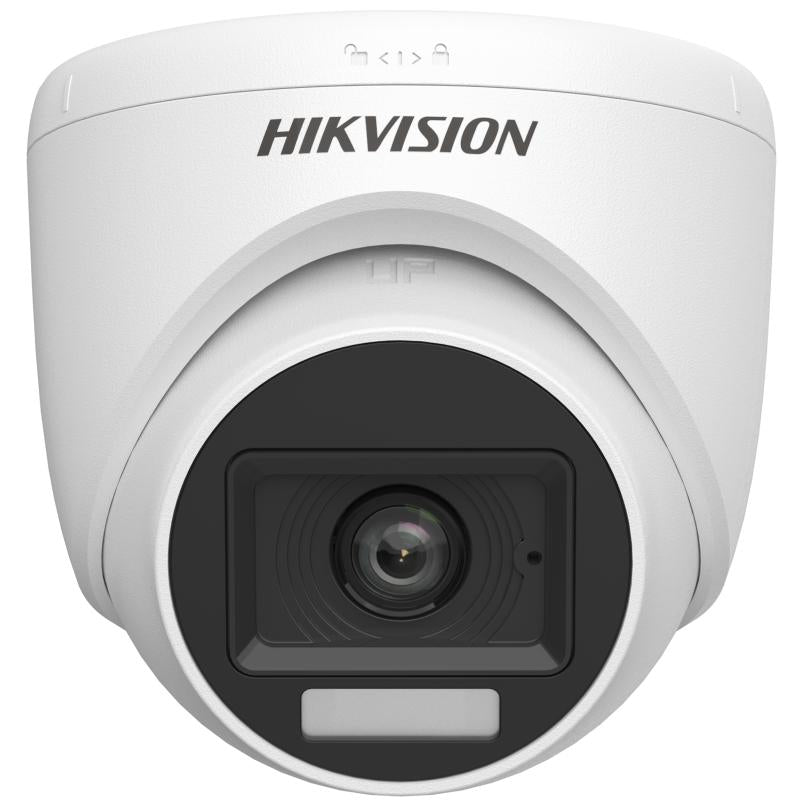Cámara hikvision turbo hd domo 1080p híbrida b/n colorvu lente 2.8 mm ip67 micrófono integrado