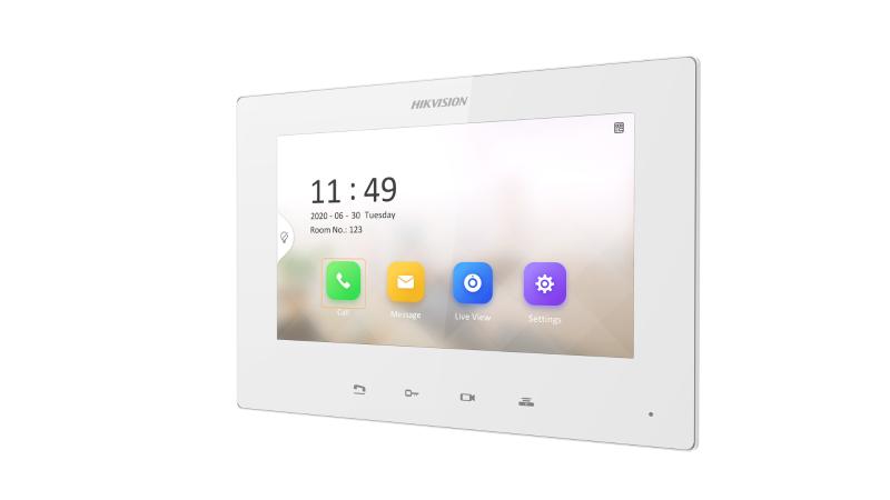 Monitor HIKVISION IP 7" para videoportero IP, PoE, estándar, apertura remota y llamada entrante