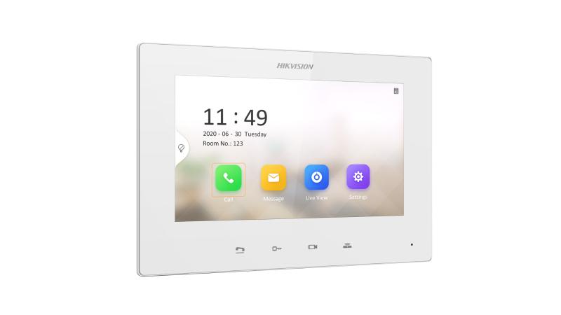 Monitor HIKVISION IP 7" para videoportero IP, PoE, estándar, apertura remota y llamada entrante