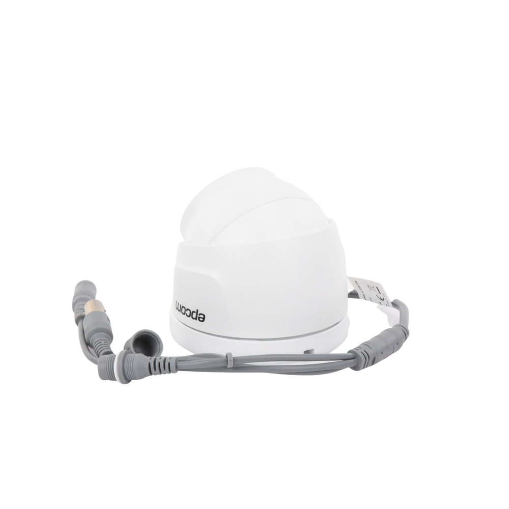 Cámara Epcom Turret de 5MP TurboHD, Visión 85.5°, Exterior IP67, Micrófono Integrado.