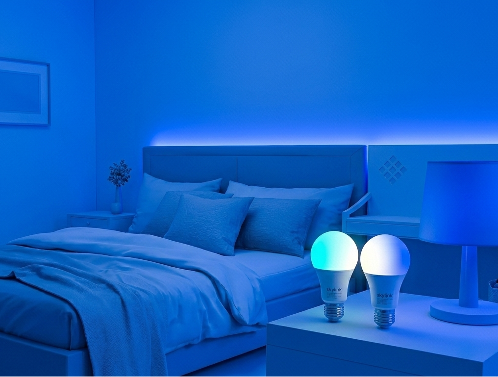 Foco smart SKYLINK LED CCT + RGB 12W AC110-130V 806LM wifi TUYA APP | SK-BL-RGB