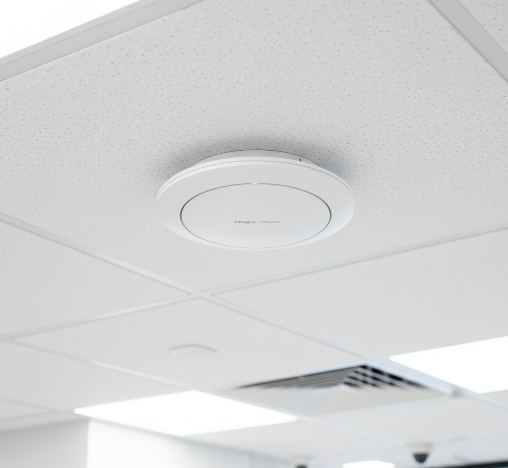 Punto de acceso Ruijie Wi-Fi 6 de techo para interior 360°, doble banda. 2976 Mbps, 512 usuarios RGRAP2266