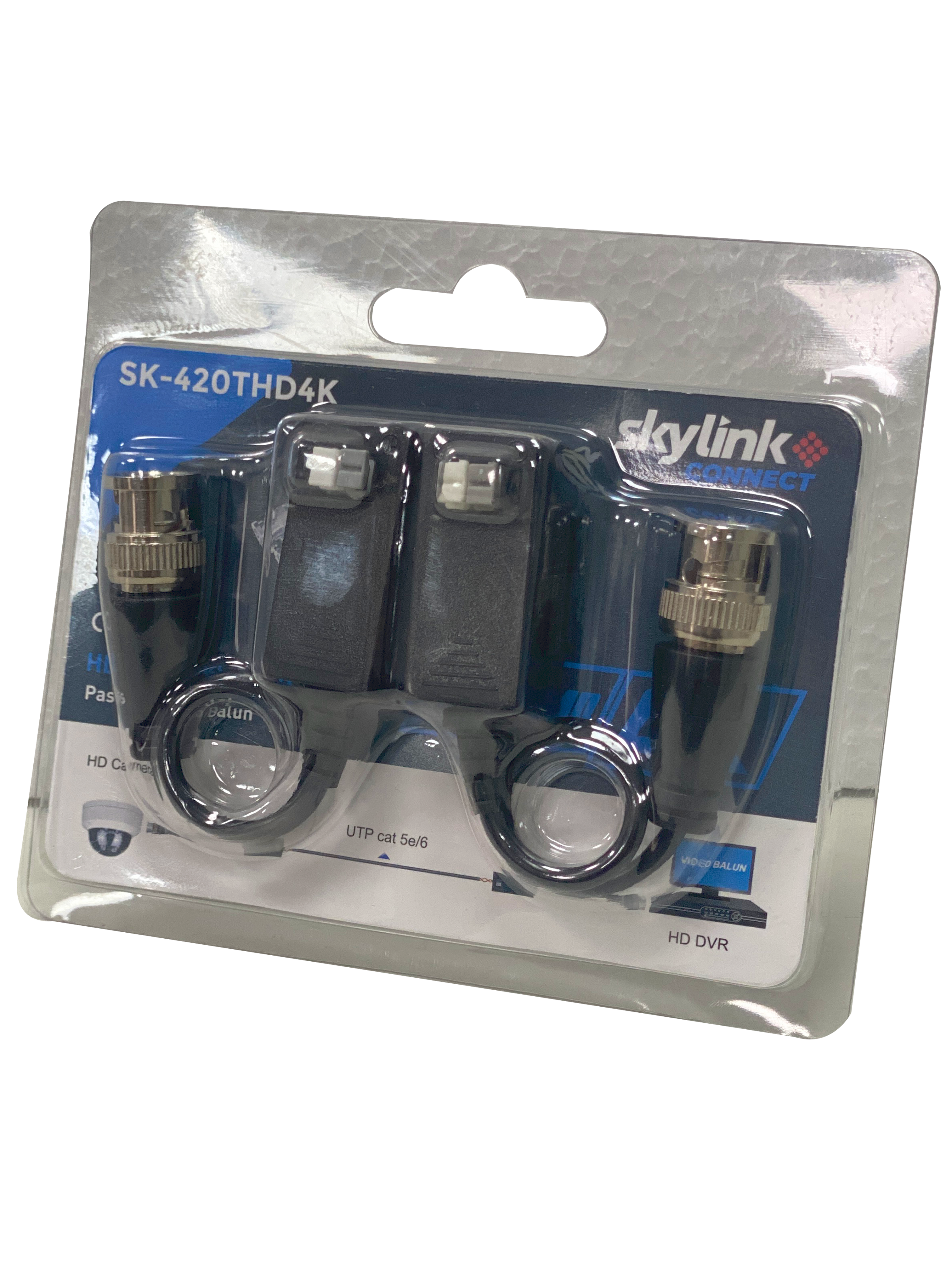 VIDEO BALUN SKYLINK, TURBO POTENCIA RJ45, 3,4,4MP,4K, CCE, HD-TVI/CVI,AHD/CVBS