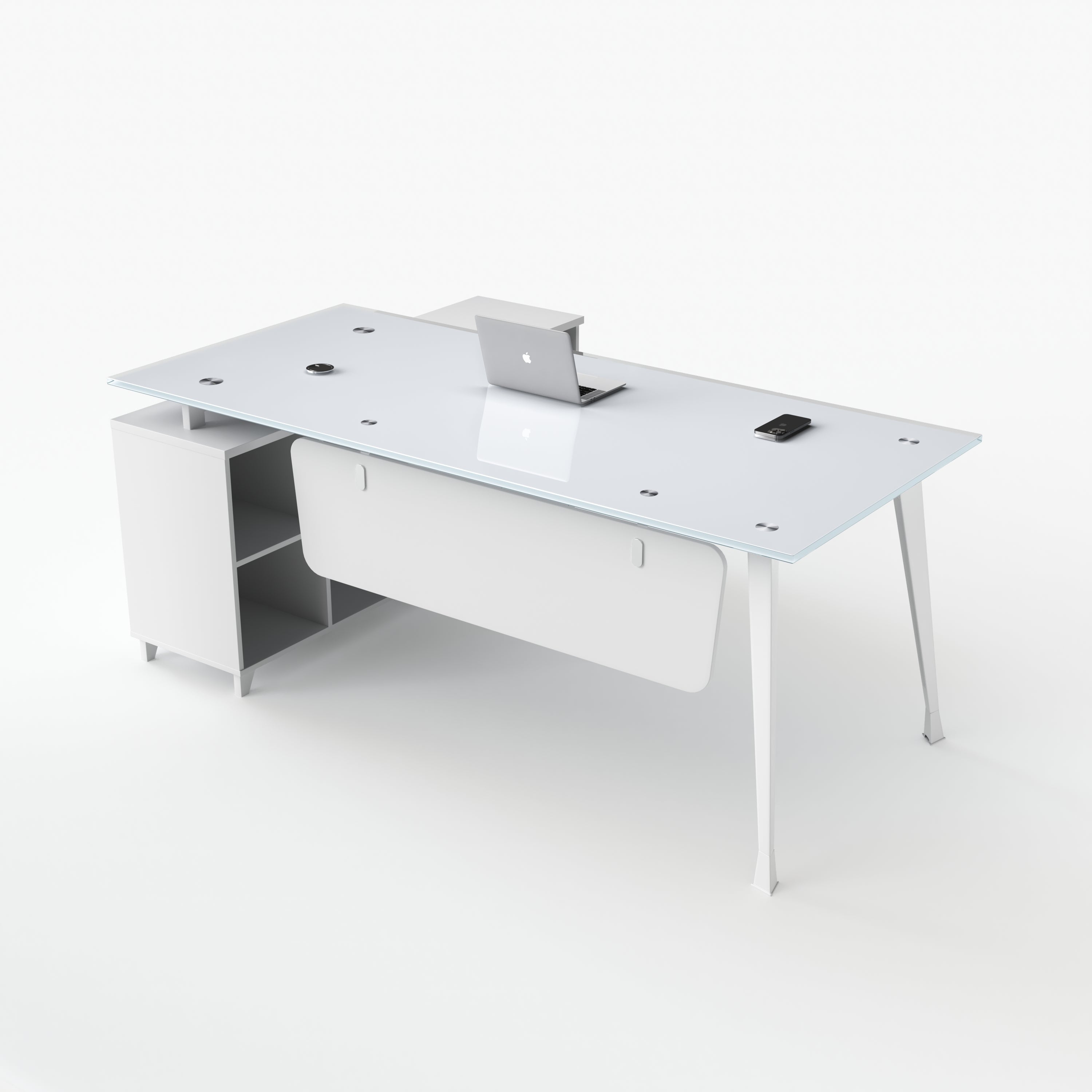 Escritorio SIT vidrio templado melamina negro medidas 160 x 80 x 75 cm SIT-D495BK