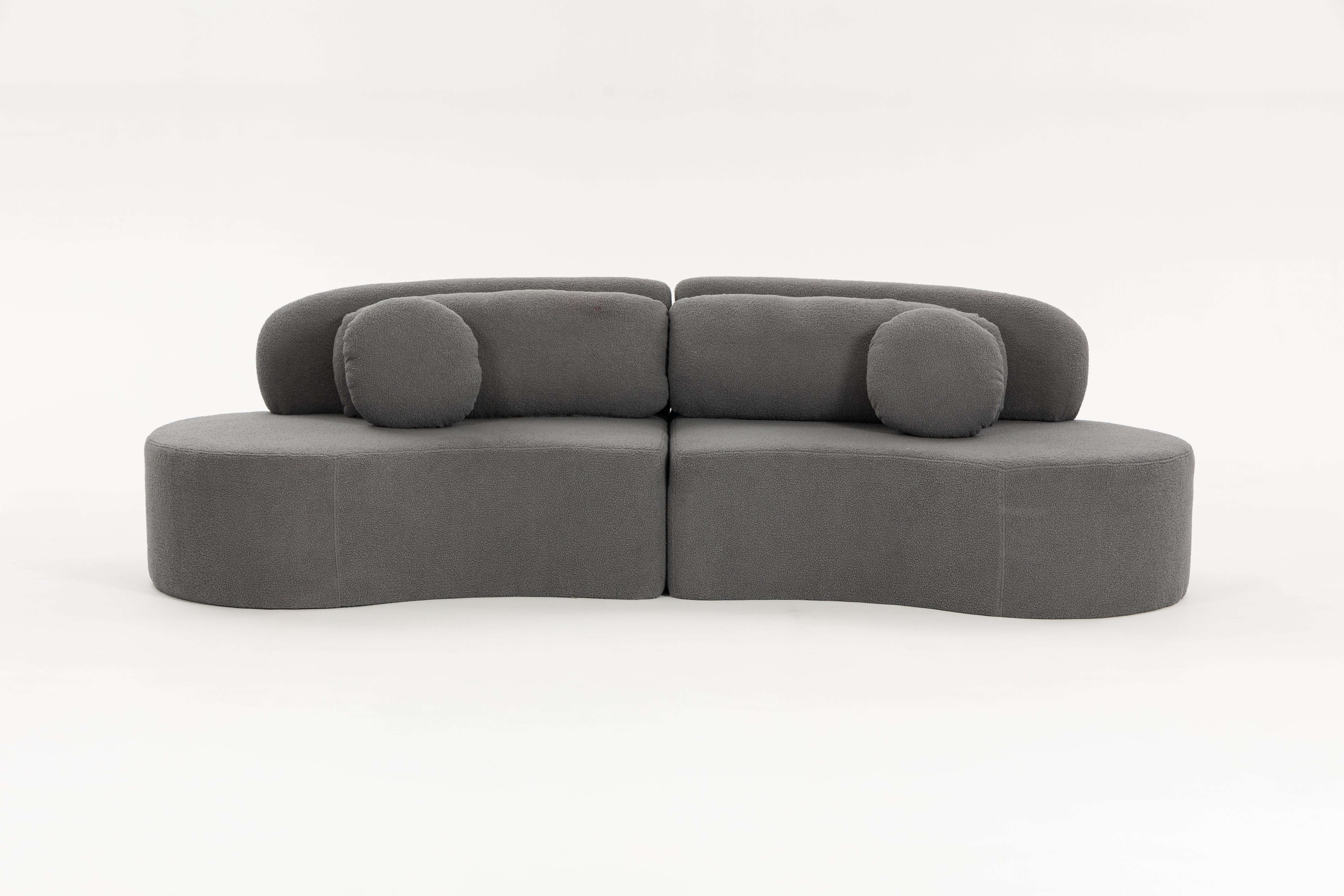 Sofá SIT Ovalia de alta densidad color beige, azul, cade / medidas 267 x 96 x 76 cm / SIT-OVALIA