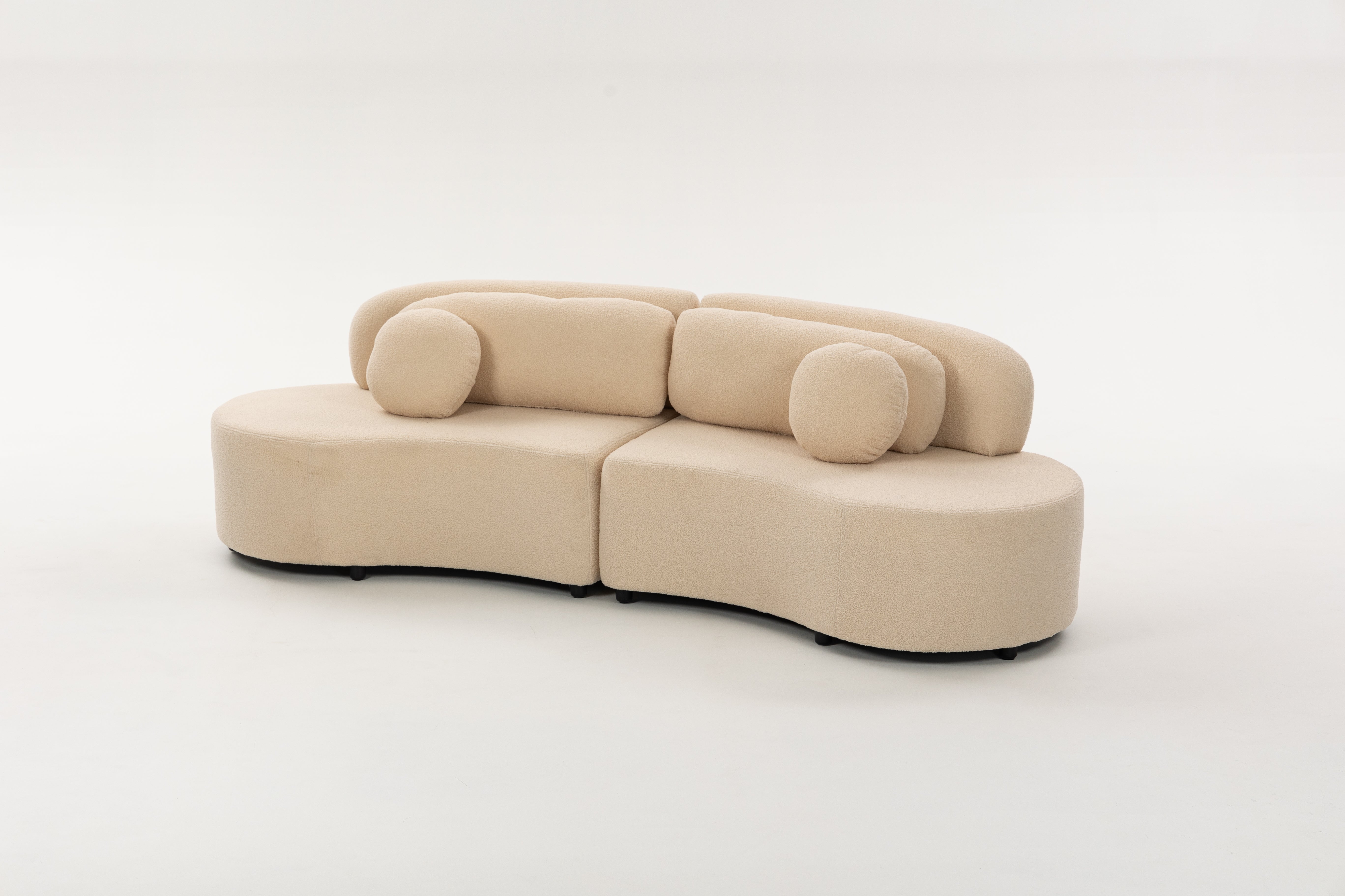 Sofá SIT Ovalia de alta densidad color beige, azul, cade / medidas 267 x 96 x 76 cm / SIT-OVALIA