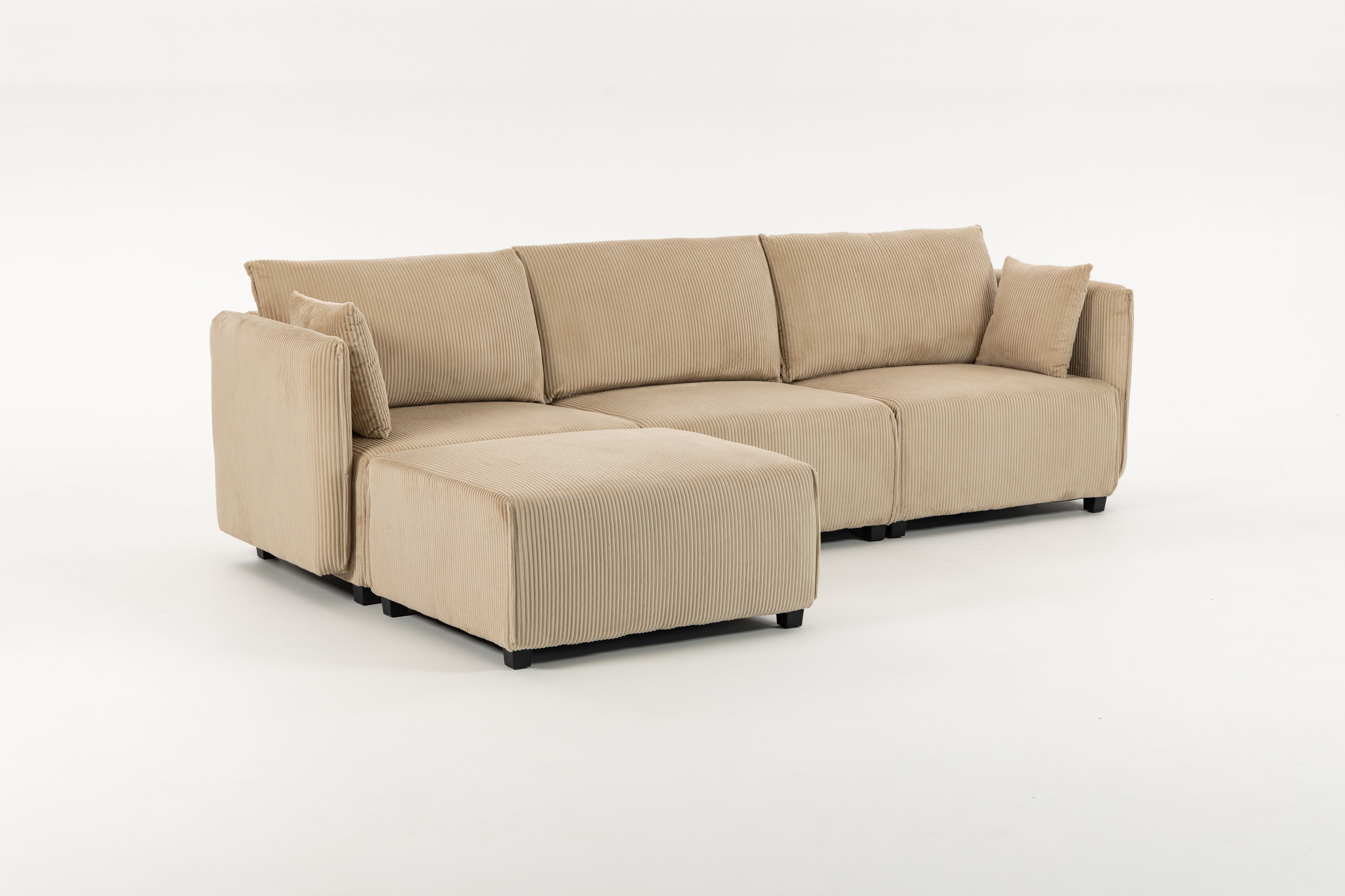 Sofá SIT Evana foam de alta densidad, colores beige, azul claro, gris claro / medidas 269 x 161 x 88 cm / SIT-EVANA