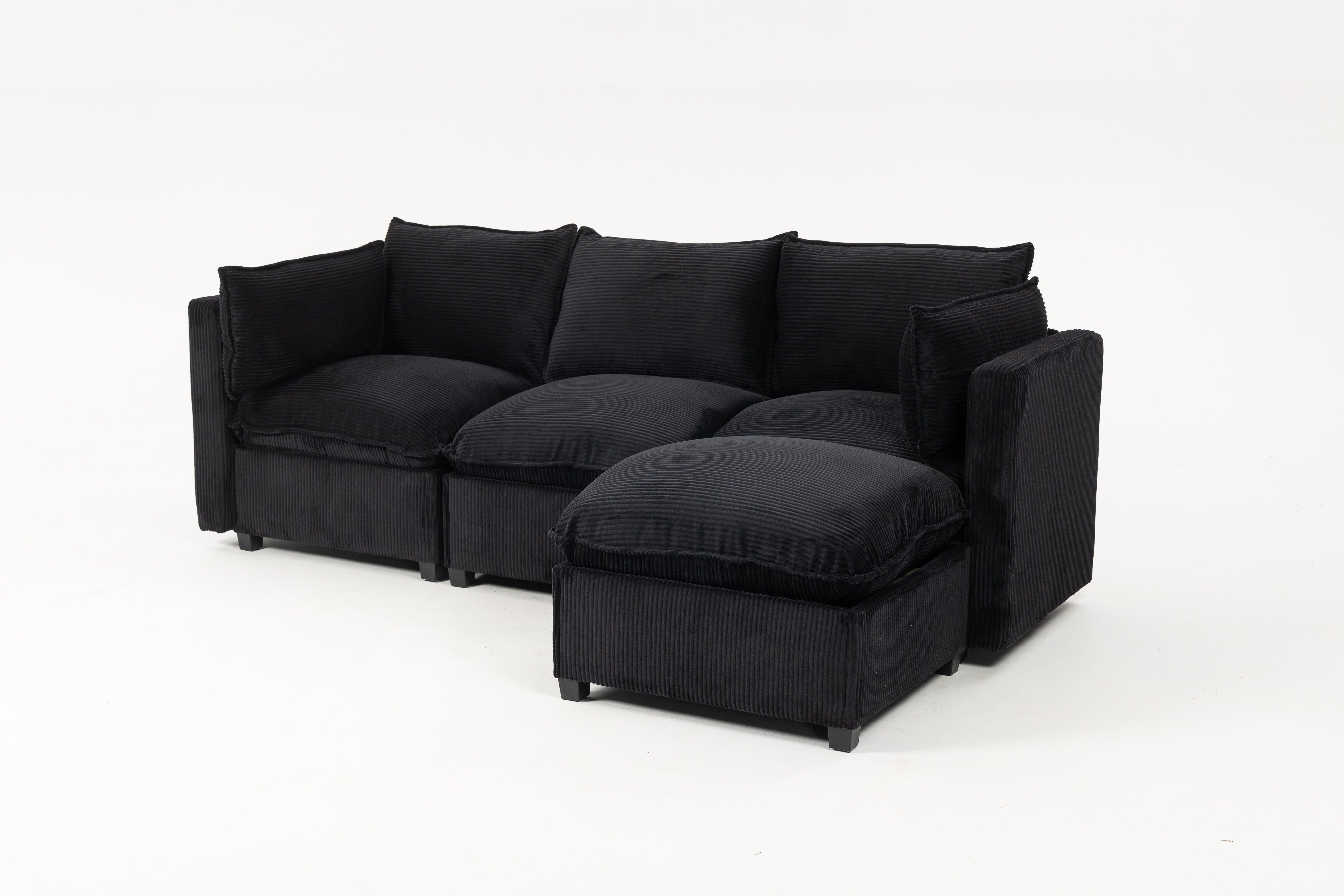 Sofá SIT Louren foam de alta densidad color beige, negro, gris / medida 212 x 155 x 68/84 cm / SIT-LOUREN