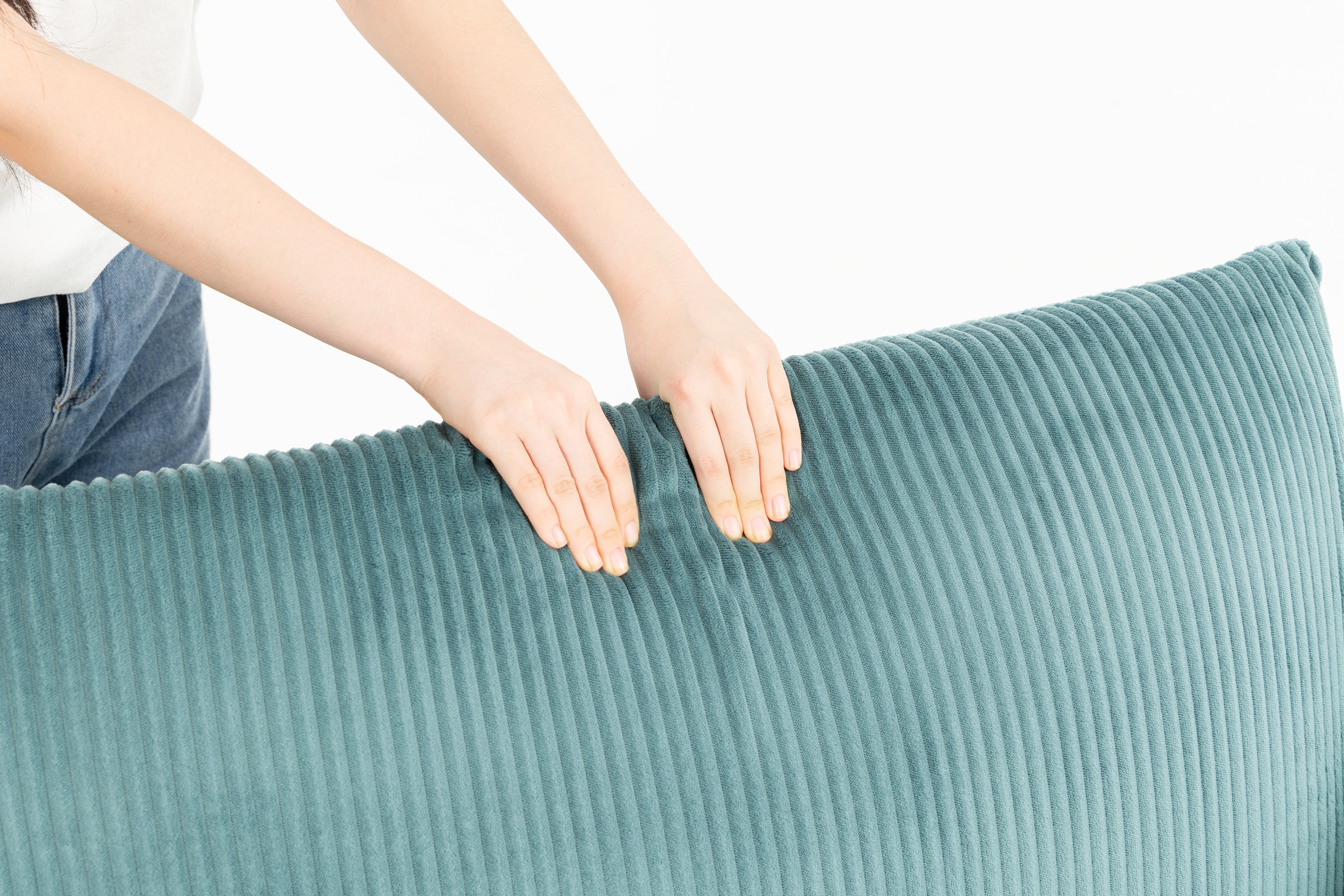 Sofá SIT Evana foam de alta densidad, colores beige, azul claro, gris claro / medidas 269 x 161 x 88 cm / SIT-EVANA