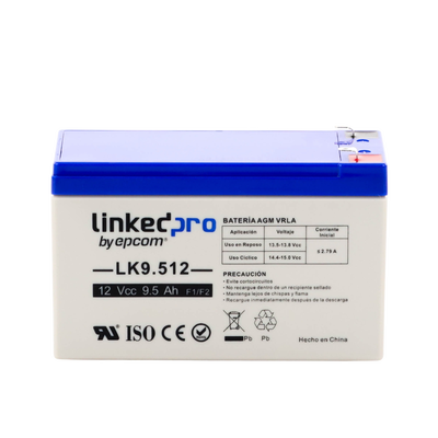 Batería de 9 Amperios, 12 VCC, UL. Tecnología AGM-VRLA.
