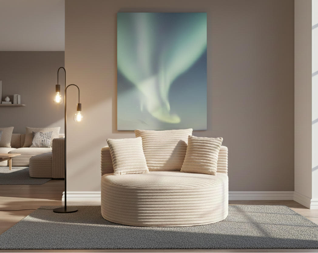 Sofá SIT Lumina individual foam de alta densidad color beige, gris, gris claro / 110 x 103 x 62.5 cm / SIT-LUMINA