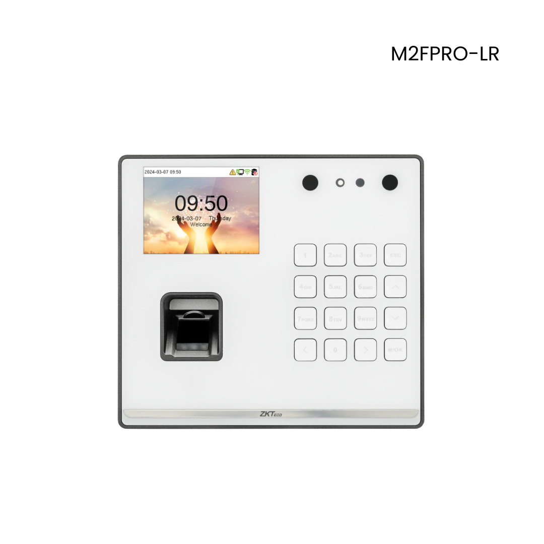 Control de asistencia ZKTeco con reconocimiento facial y huella