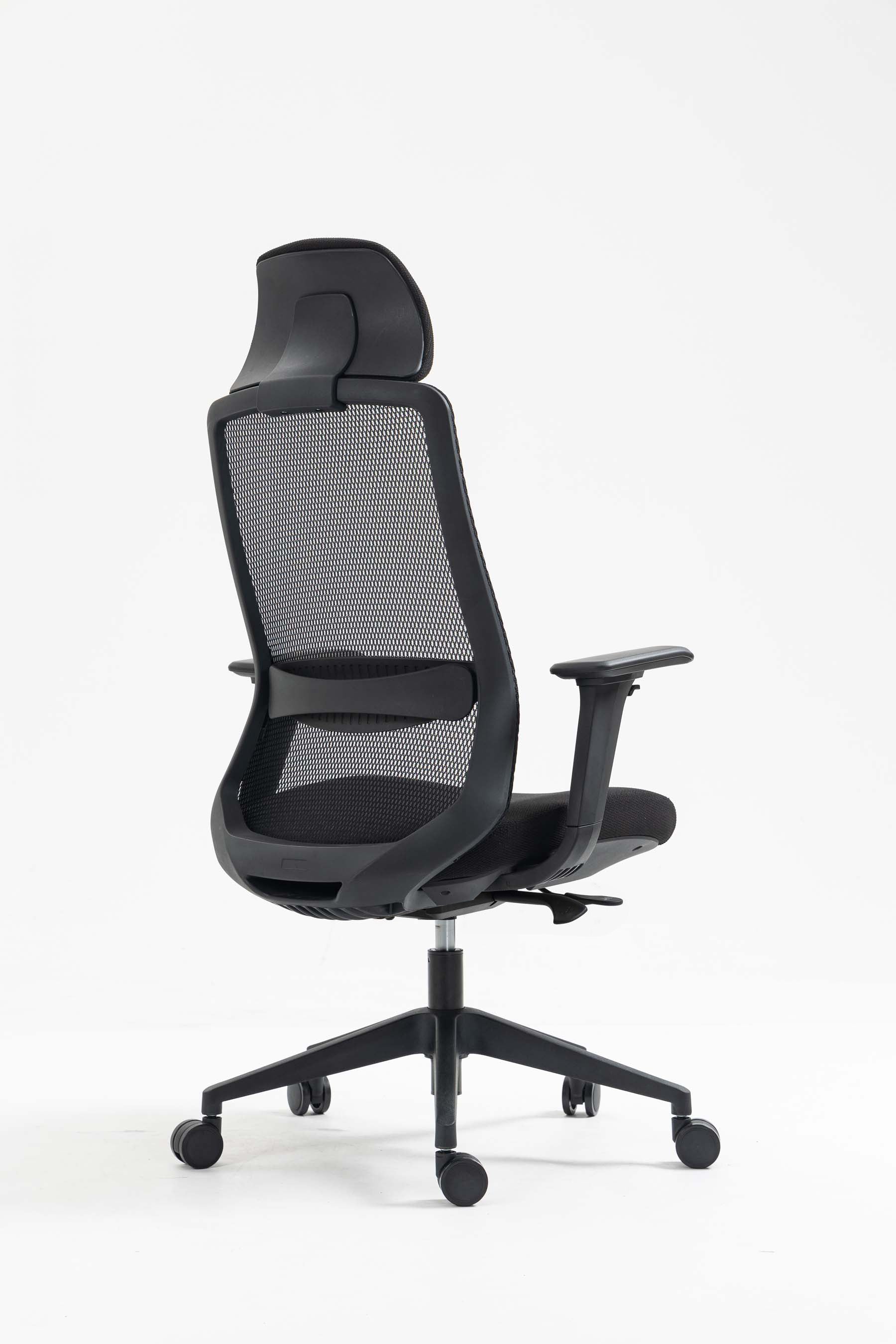 Silla SIT gerencial, respaldo medio, acolchonada, ajuste de altura, 250 LBS, 60x22x51 cm, color negro