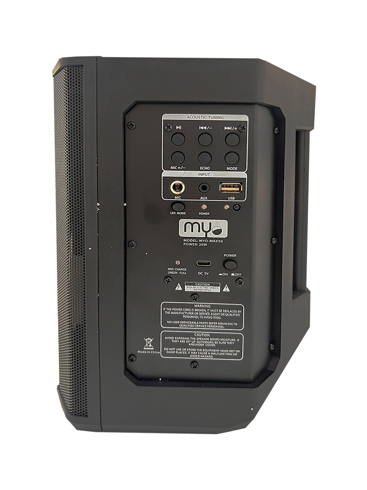 Parlante MYO de 5.5", 20 Watts con Luz Led.