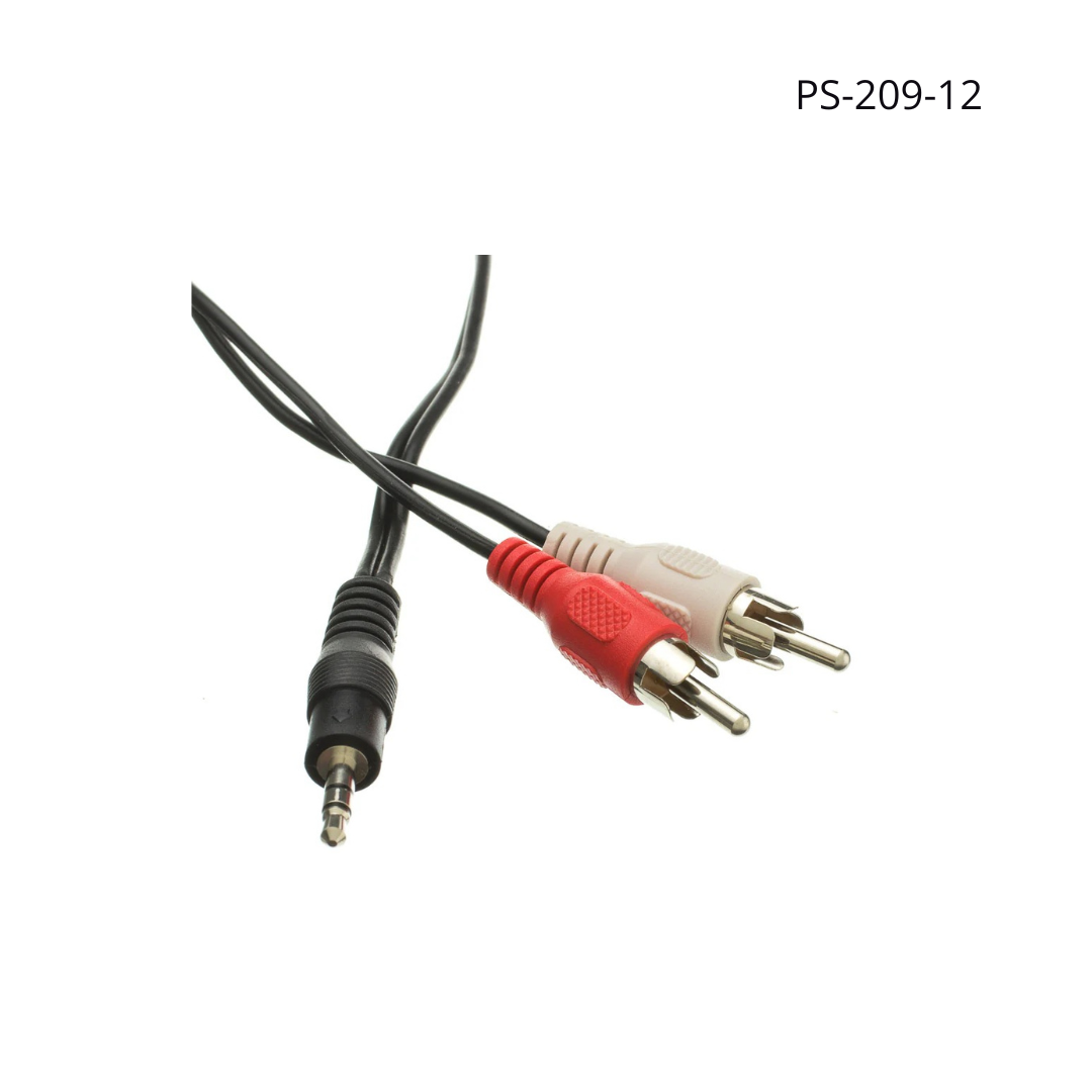 Cable De Audio 3.5MM a RCA, 12 FT.
