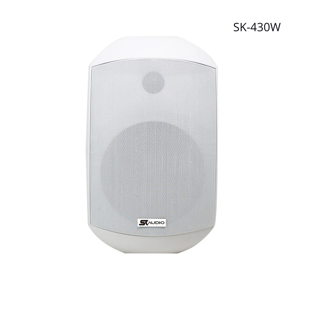 Parlante SKAUDIO Negro/Blanco, Montaje de Pared, IP66 Exterior, 5w/10w/20w, 8ohms, 30w.