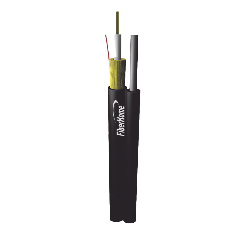 Fibra óptica por kilómetro área mini, figura 8, G.652D, Monomodo de 6 hilos, exterior, Span 80