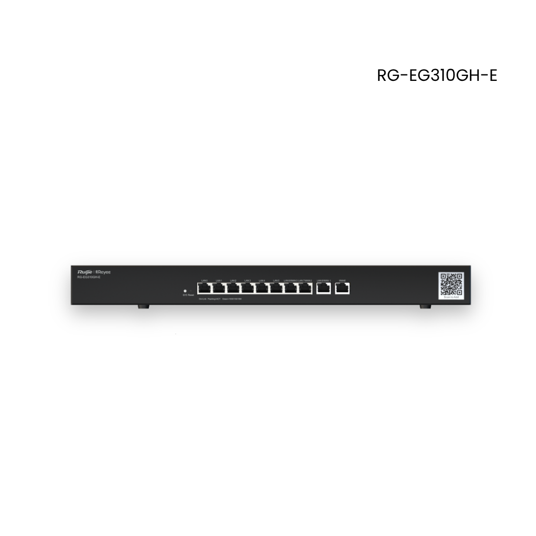Router Ruijie de 10 puertos, 1.5 Gbps, 300 usuarios, 64 túneles, VPN, multi-WAN, balanceo de carga