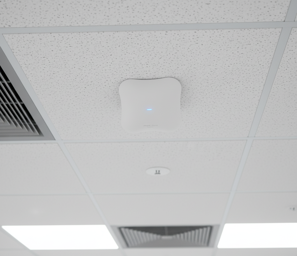 Punto de acceso Ruijie mesh Wi-Fi 7, doble banda, 512 usuarios, 5 Gbps, interior con puerto 2.5 G, MIMO 5x5