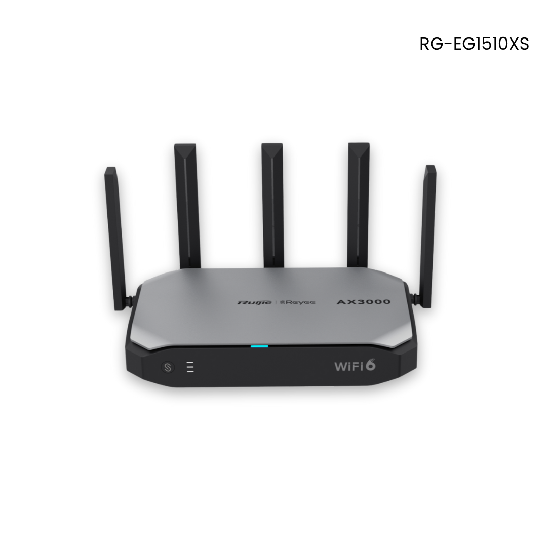 Router inalámbrico Ruijie WiFi 6, todo en uno, 2976 Mbps, 180 usuarios, 5 puertos GE, 5 antenas externas