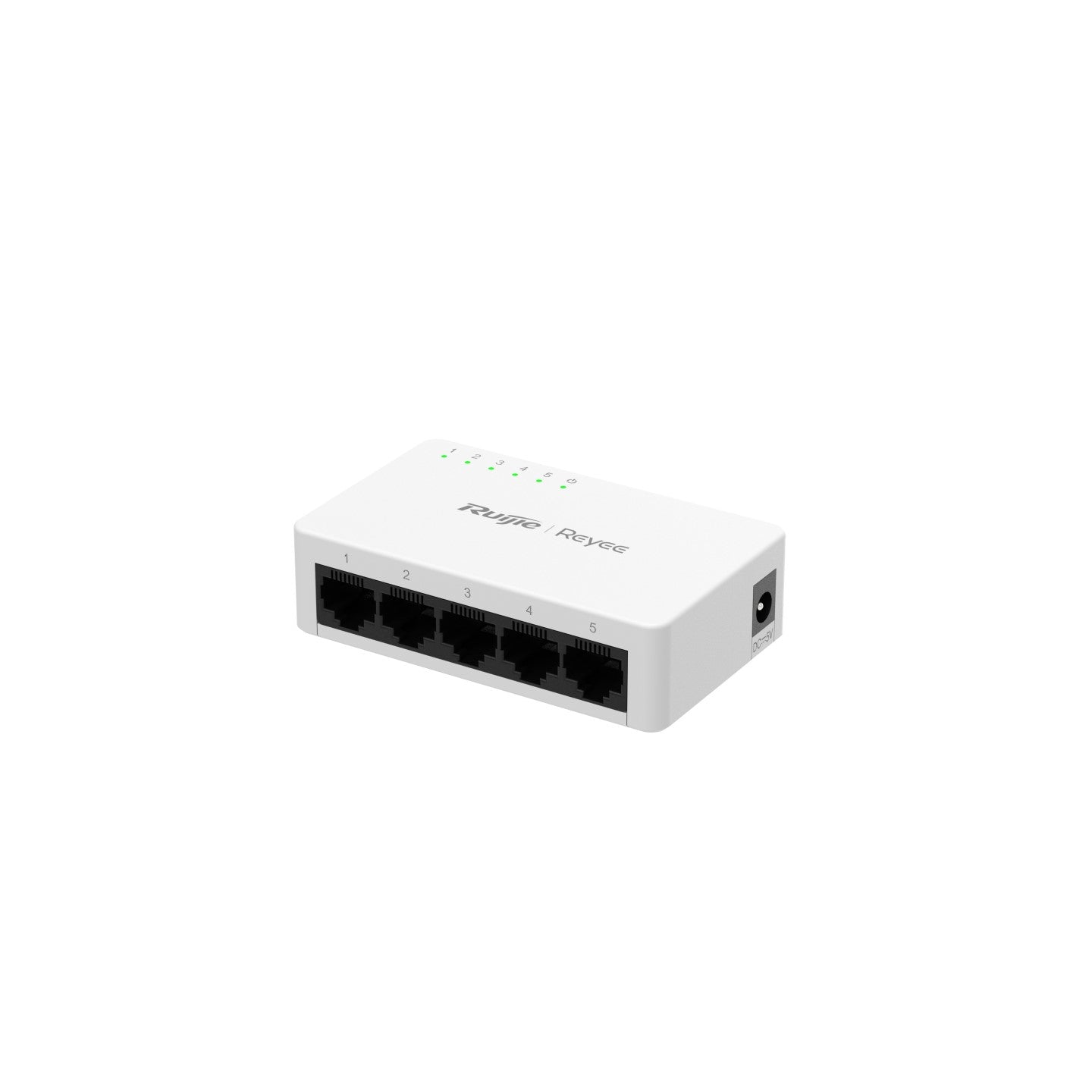 Switch Ruijie de 5 puertos RJ45, velocidades de 10/100/1000 Mbps, tecnología de ahorro de energía RGES05GL