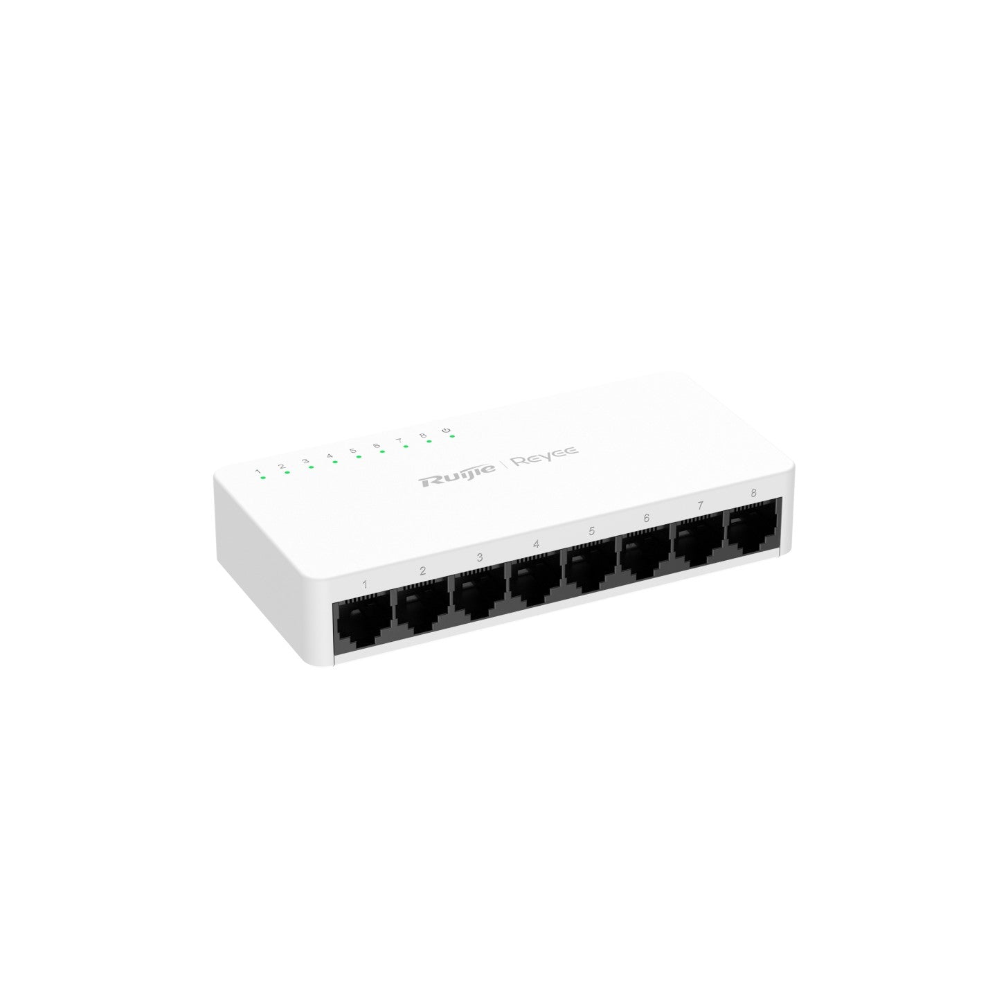 Switch Ruijie de 8 puertos RJ45, velocidades de 10/1000 Mbps, tecnología de ahorro de energía RGES08GL