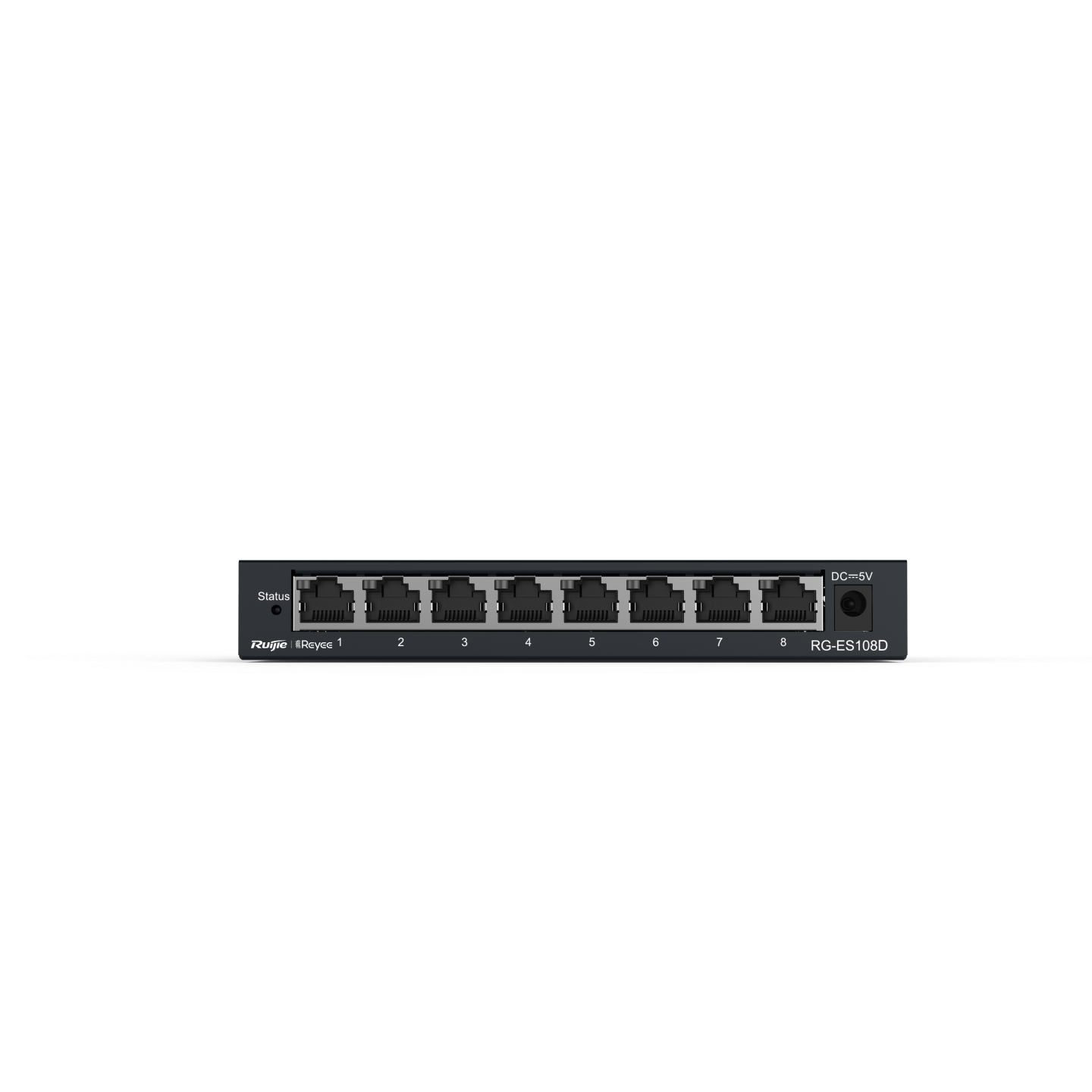 Switch metálico Ruijie de escritorio no gestionable de 8 puertos 10,100 Mbps RGES108D