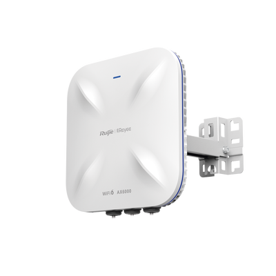 Punto de Acceso Wifi-6 Ruijie Industrial / Exterior / 5.95 Gbps / MU-MIMO4x4 / 360° / 2.5G y SFP.