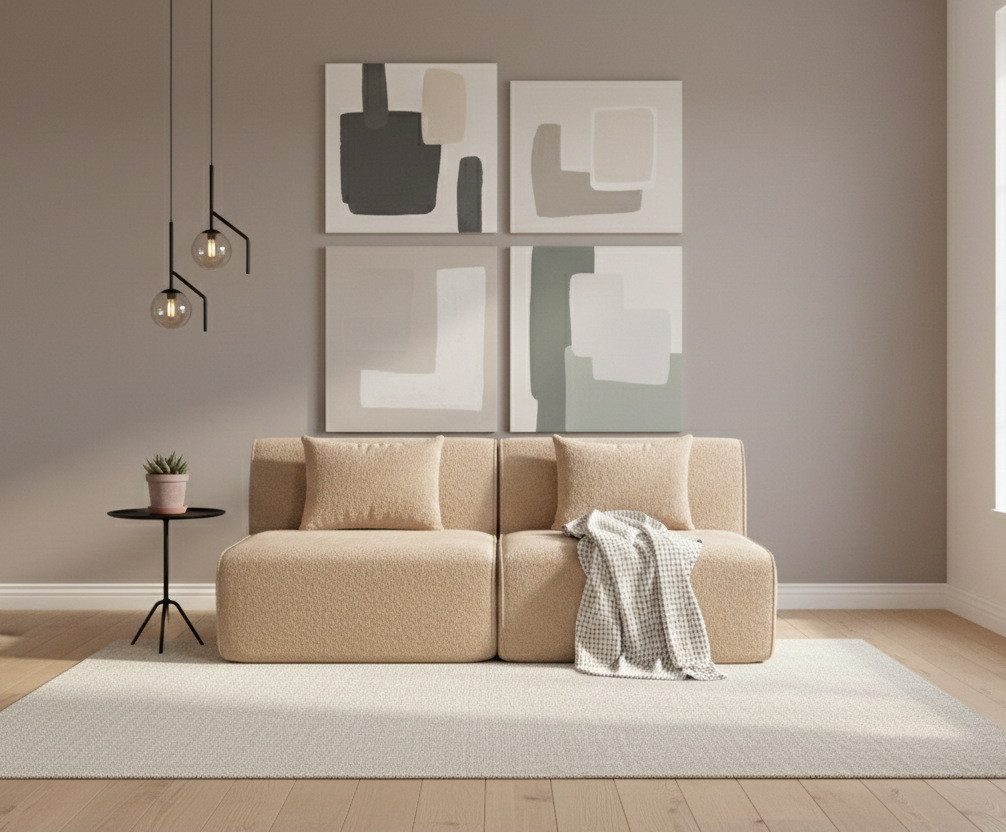 Sofá SIT Serena foam de alta densidad color beige o verde / medida 101 x 92 x 71/77 cm / SIT-SERENA