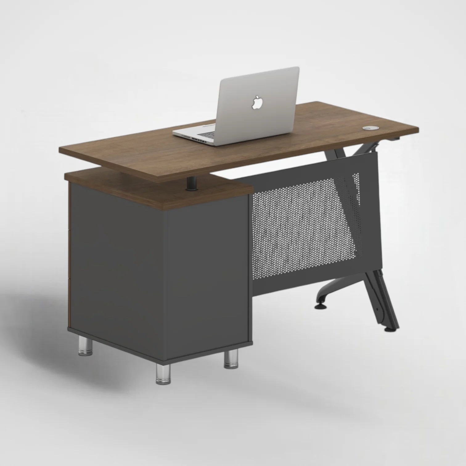 Mesa Escritorio Acces Color Roble Hamilton Y Blanco Mate 117 Cm Con Ofertas En C