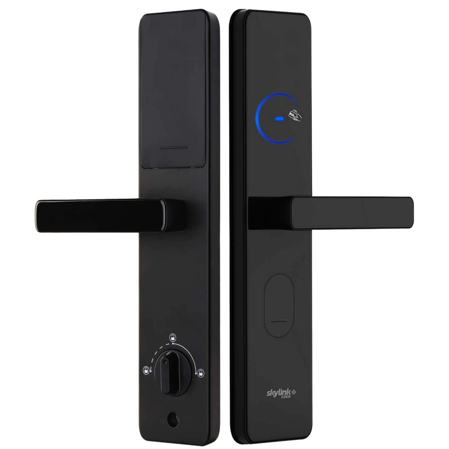 CERRADURA SKYLINK PARA HOTEL / IZQUIERDA O DERECHA/ COLOR NEGRO CODIGO, TARJETA Y LLAVE