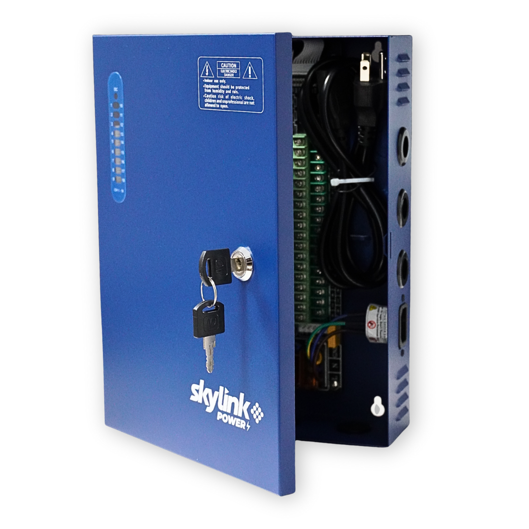 Fuente de Poder CCTV 18 Canales Skylink 12V 20A | Fuente Centralizada de Alta Estabilidad