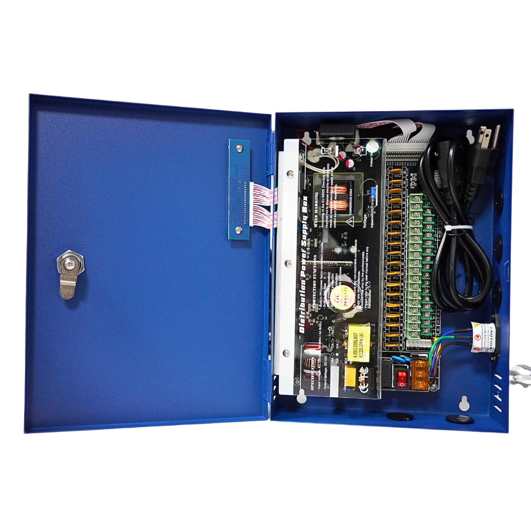 Fuente de Poder CCTV 18 Canales Skylink 12V 20A | Fuente Centralizada de Alta Estabilidad