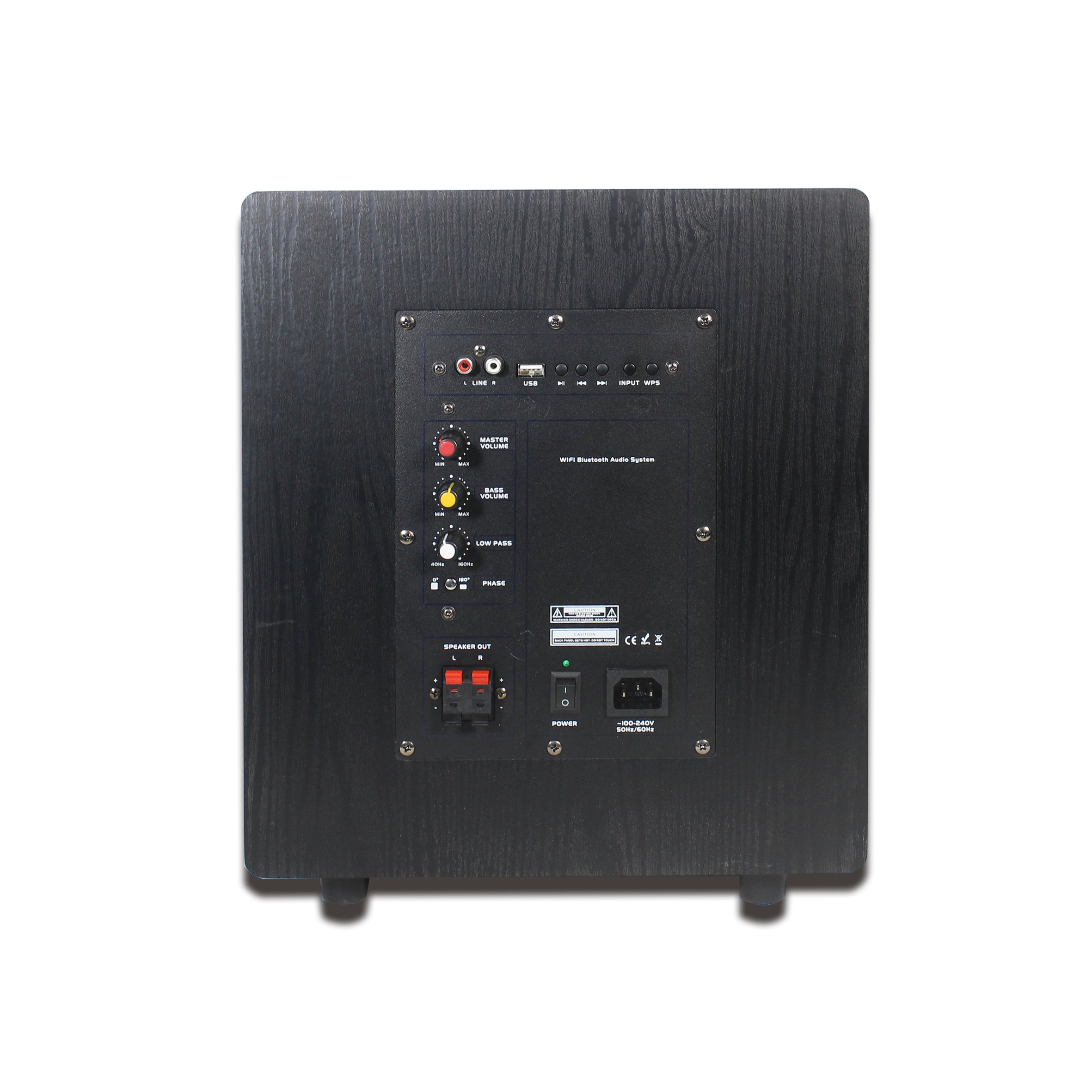 Subwoofer Activo SKAUDIO, 10 Pulgadas, 180w, Color Negro, 100-240VAC, 50/60hz.