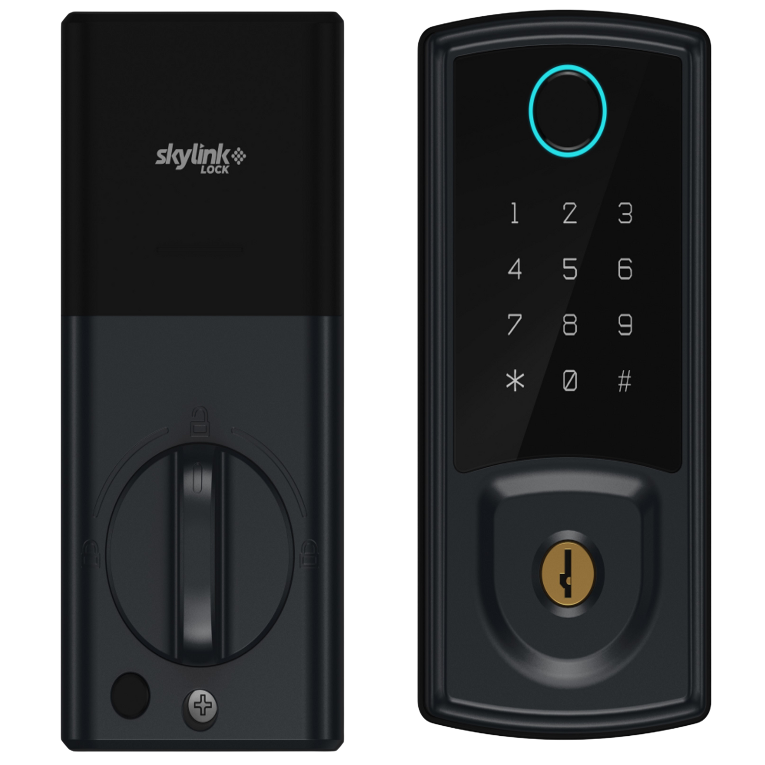 CERRADURA SKYLINK WIFI TUYA APP COLOR NEGRO HUELLA,TARJETA,CODIGO, PESTILLO UNICO, USO INTERIOR