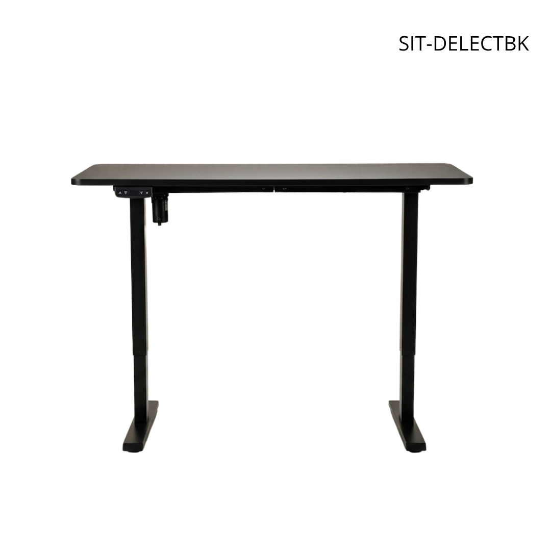Mesa de trabajo SIT color negra o blanca ajustable eléctrica 120W x 60D x 75–120H cm. SIT-DELECTBK/ SIT-DELECW