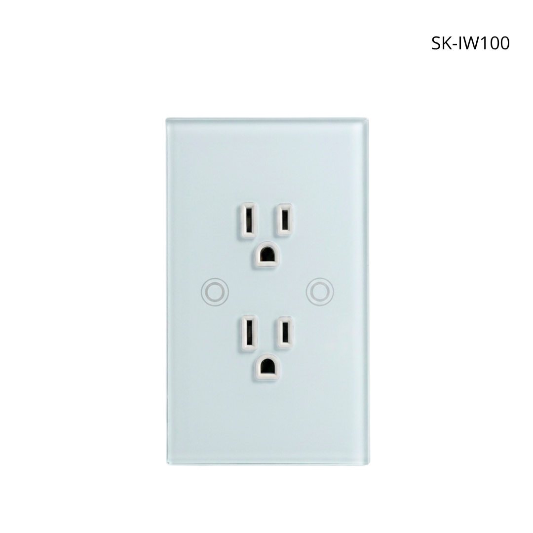 Tomacorriente SKYLINK WIFI de pared 100V-240V 50/60Hz 10A 2000W TUYA APP | SK-IW100
