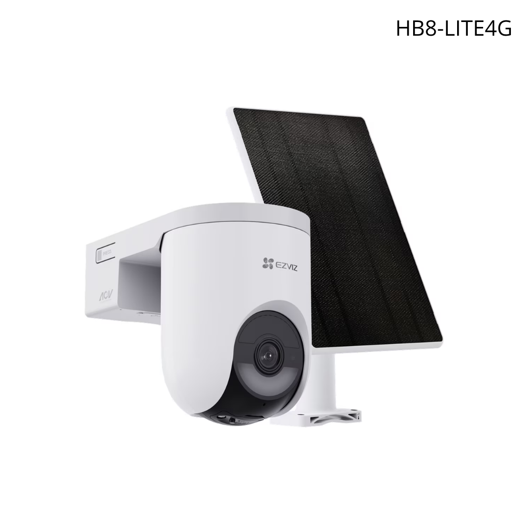 Kit cámara Ezviz + panel solar 5 W wifi 2K wifi 4G audio bidireccional, batería, SD 512 GB | HB8-LITE4G