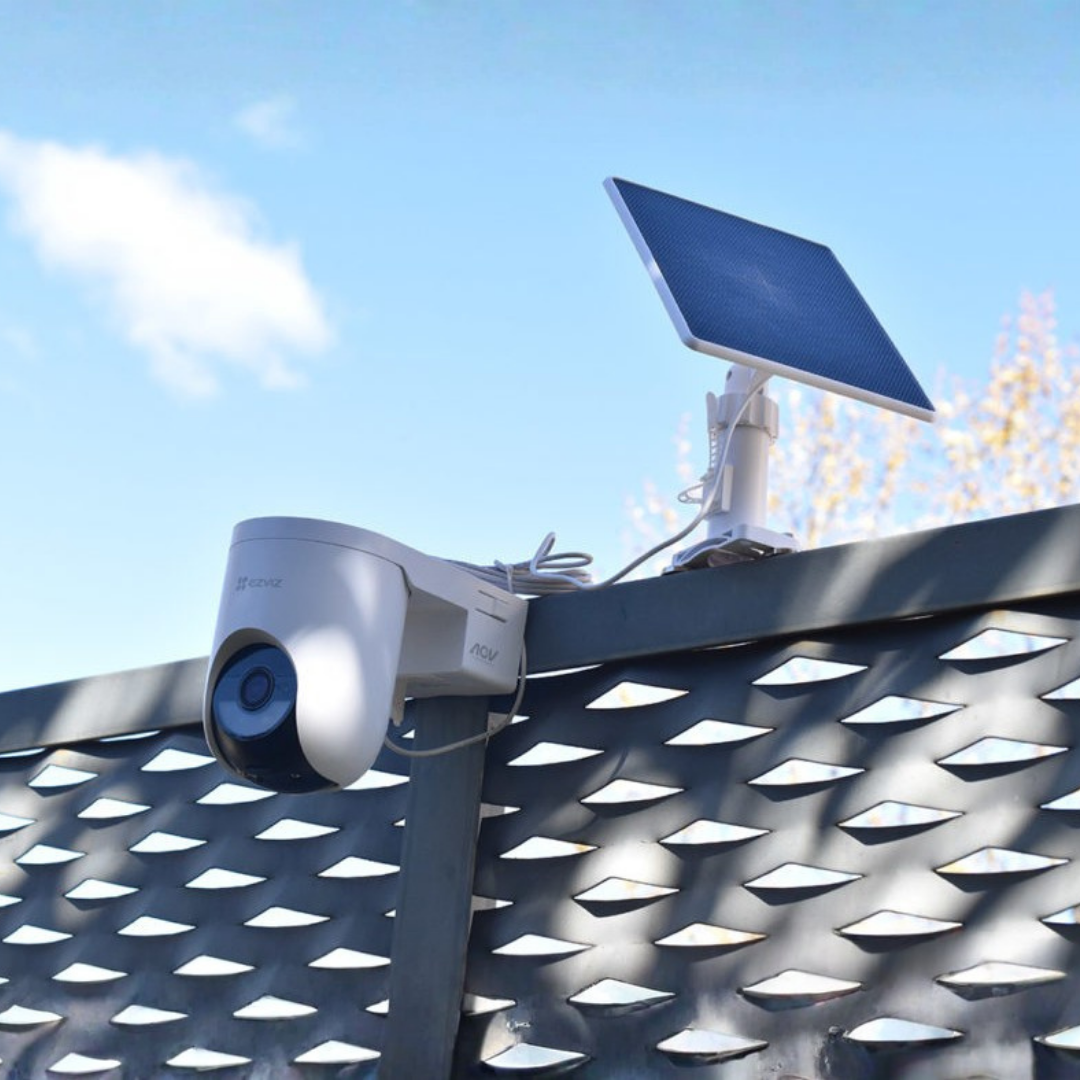 Kit cámara Ezviz + panel solar 5 W wifi 2K wifi 4G audio bidireccional, batería, SD 512 GB | HB8-LITE4G