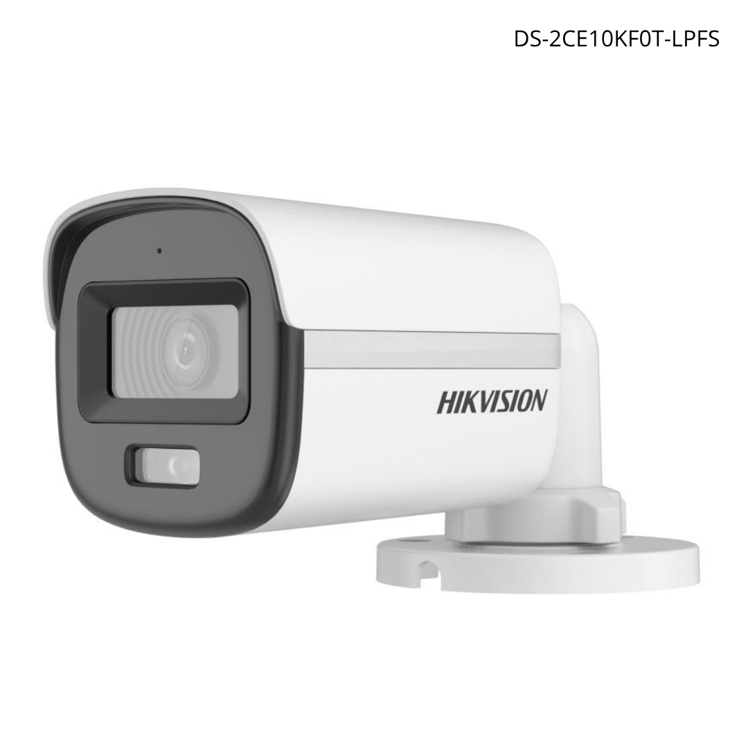 Cámara TurboHD HIKVISION bala 3K ColorVu 20 m 2.8 mm IP67 micrófono | DS-2CE10KF0T-LPFS