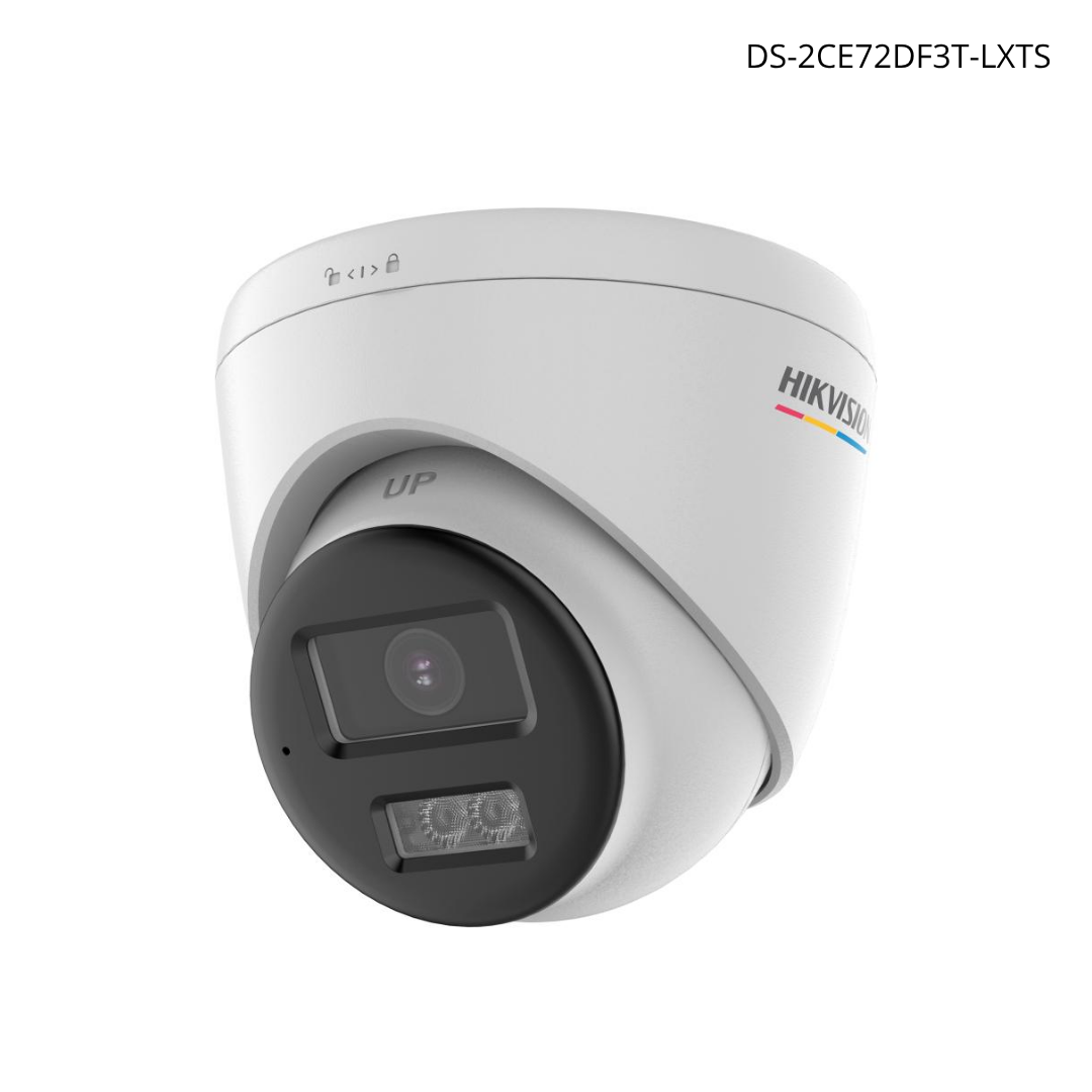 Cámara TurboHD domo 2 MP, audio bidireccional 2 MP ColorVu Smart Hybrid 40 m IP67 | DS-2CE72DF3T-LXTS