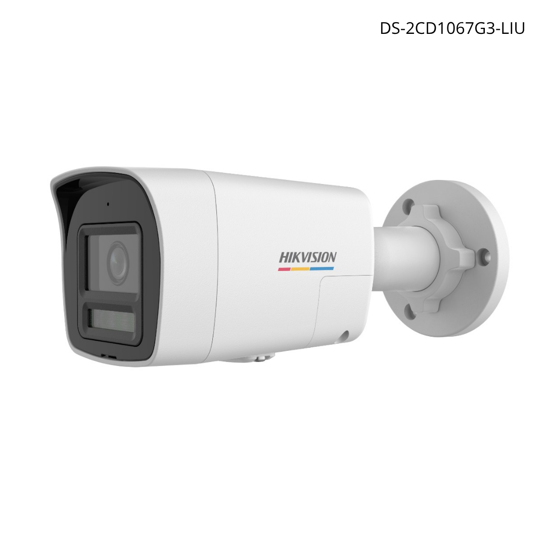 Cámara HIKVISION IP 6MP ColorVu 3.0 IR 30 m H265+ IP67 2.8 MM micrófono | DS-2CD1067G3-LIU