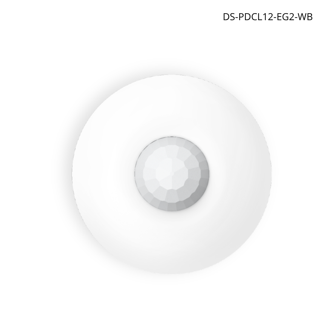 Sensor PIR HIKVISION cobertura 360 grados inalámbrica interior AXPRO 12 mts detección | DS-PDCL12-EG2-WB
