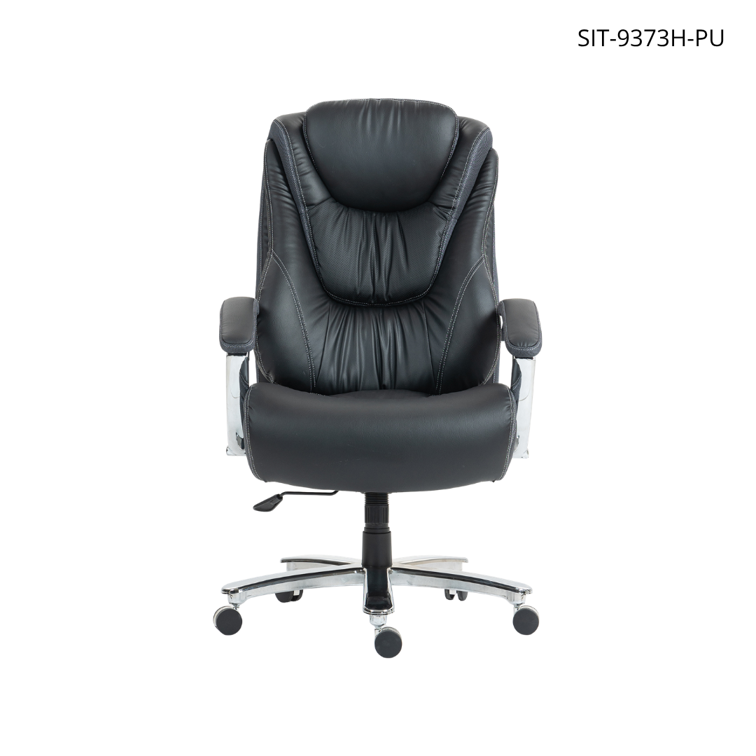 Silla SIT ejecutiva gris o negro, poliéster transpirable, nylon, clase 4 300 lb ajustable | SIT-9373H-FABRIC | SIT-9373H-PU