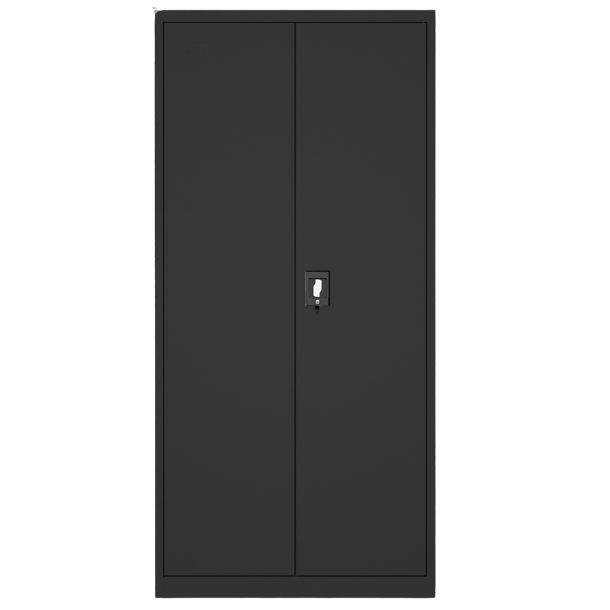 ARMARIO ARCHIVADOR DE 2 PUERTAS IOFFICE, ACERO LAMINADO EN FRIO, COLOR NEGRO, 4 ESTANTES AJUSTABLES